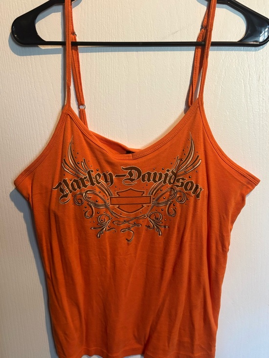 Harley-Davidson Tops - Harley-Davidson Women's Orange Graphic Tank Top